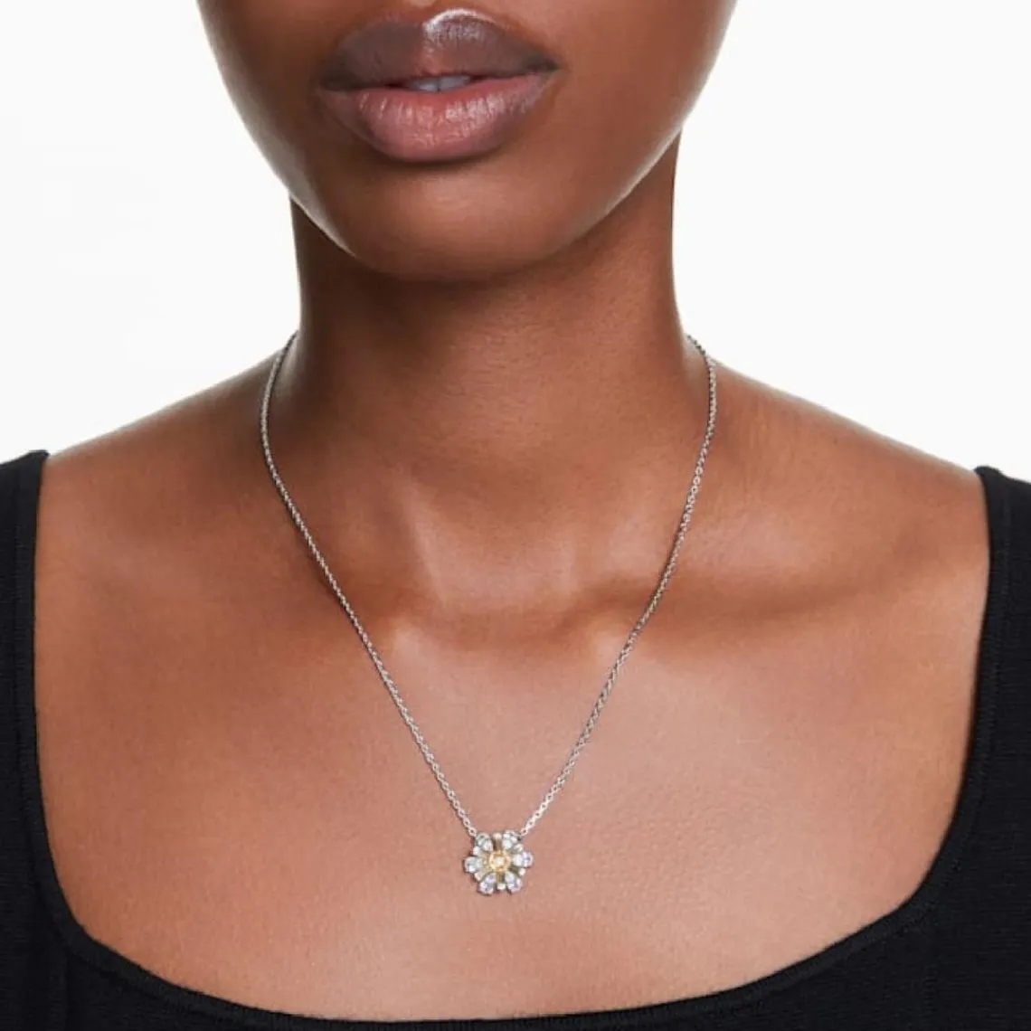 Swarovski Bijoux Collier Femme Swarovski Idyllia E - 5679939 jaune,argent | Femme Collier Et Pendentif