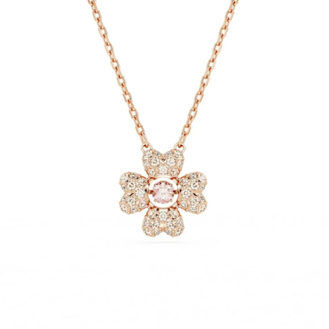Swarovski Bijoux Collier Femme Swarovski Idyllia 5674211 - CZ CloverSilk/ROS | Femme Collier Et Pendentif