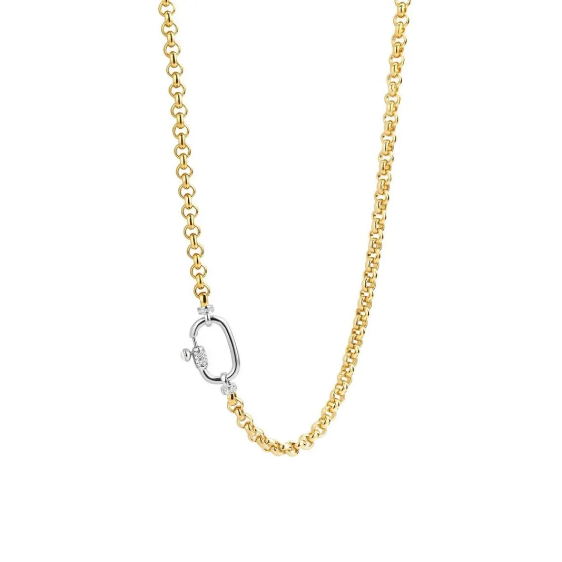 Ti Sento Collier Femme 3958ZY-48 - Argent, plaqué or | Femme Collier Et Pendentif