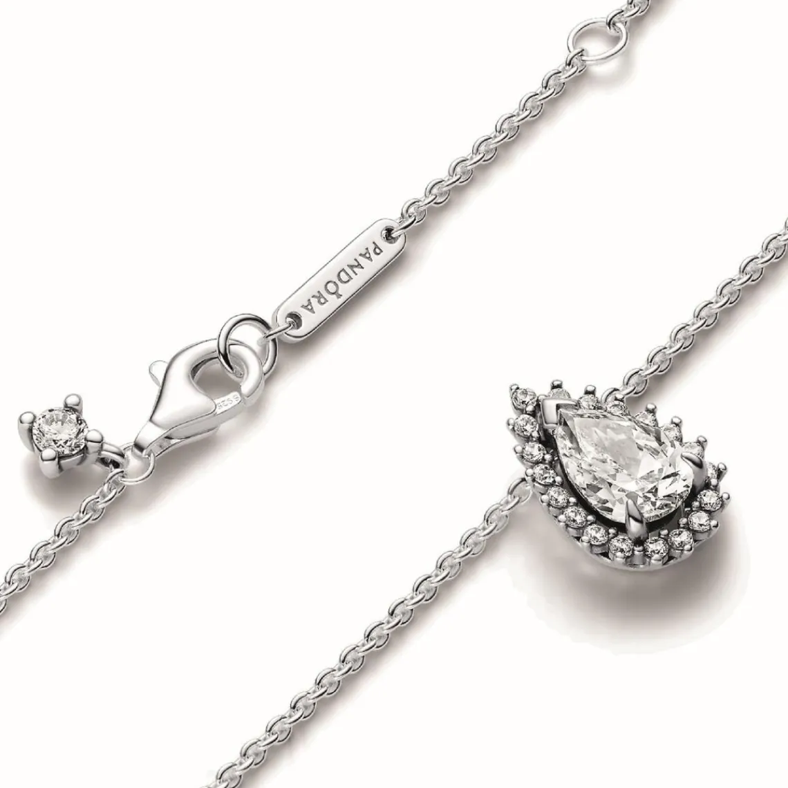 Pandora Collier Halo Poire Scintillant | Femme Collier Et Pendentif