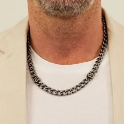 Boss Bijoux Collier Homme Double B Absolute - 1580744 Acier | Homme Colliers Et Pendentifs