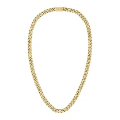 Boss Bijoux Collier Homme Chain For Him - 1580402 Acier Doré | Homme Colliers Et Pendentifs