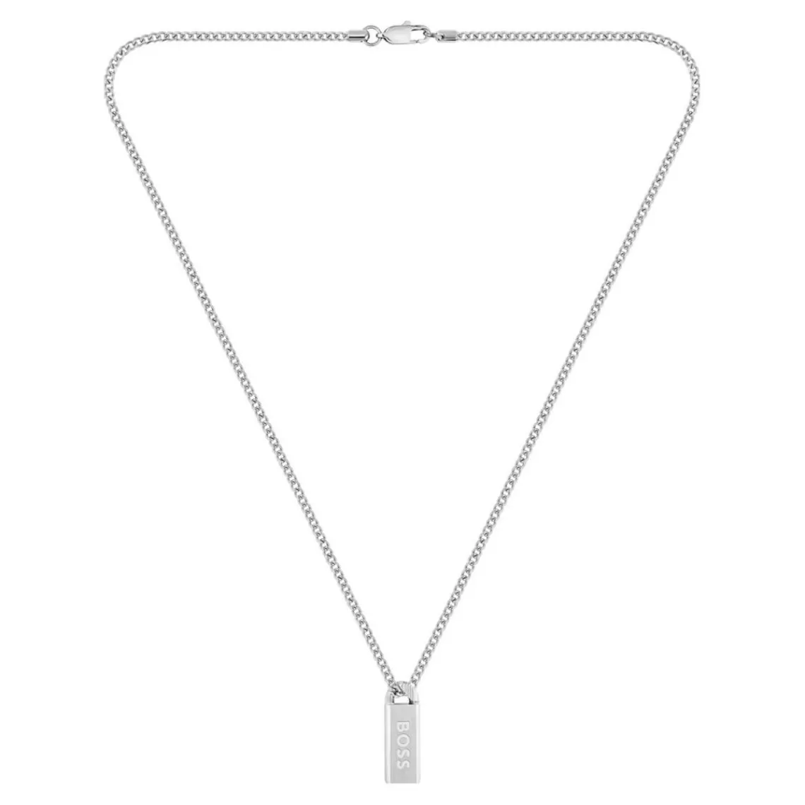 Boss Bijoux Collier Homme Kassy Emblem - 1580677 Acier Argent | Homme Colliers Et Pendentifs