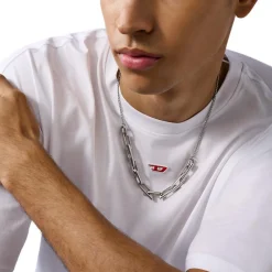 Diesel Bijoux Collier Homme Acier Classique - DX1578040 Acier inoxydable | Homme Colliers Et Pendentifs