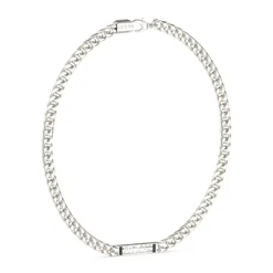 Guess Bijoux Collier Homme Inscription - JUMN04400JWST Acier Argent | Homme Colliers Et Pendentifs