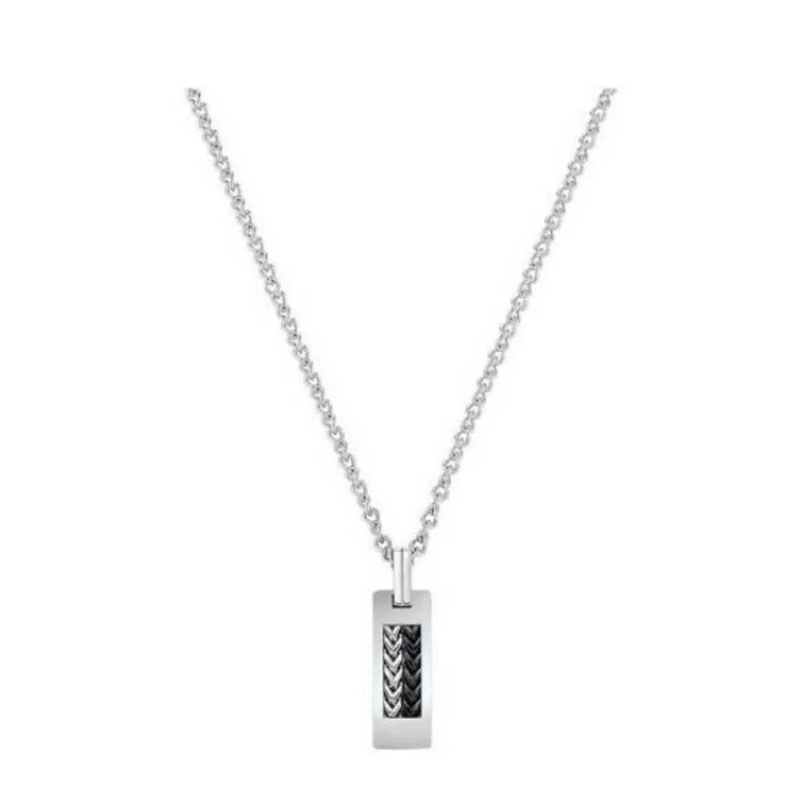 Jourdan Collier Homme JH160011N - AUSTRALIS - Acier Argent | Homme Colliers Et Pendentifs