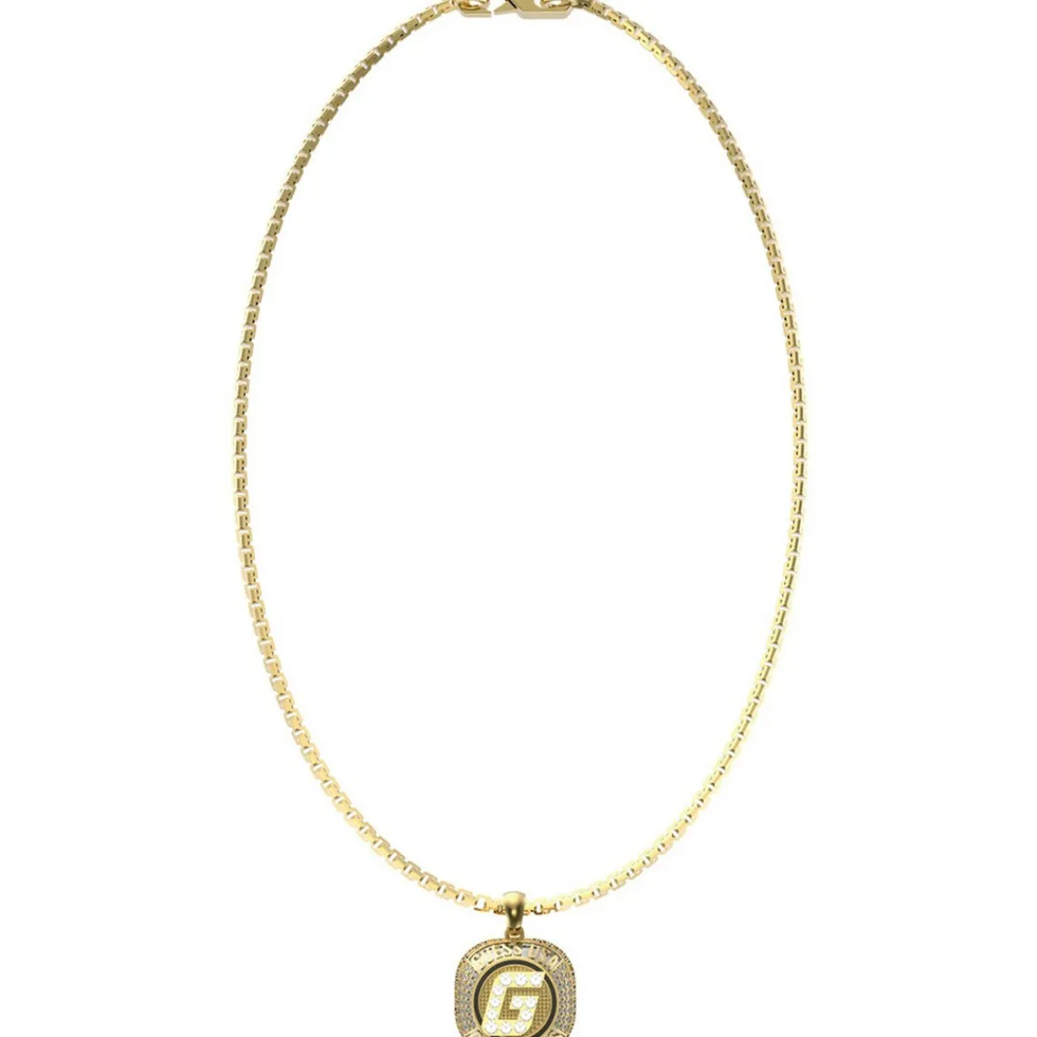 Guess Bijoux Collier homme JUMN01368JWYG Champions Acier Doré | Homme Colliers Et Pendentifs