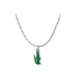 Lacoste Collier Homme Arthor 2040228 - Acier Vert | Homme Colliers Et Pendentifs