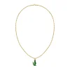 Lacoste Collier Homme Arthor 2040229 - Acier Doré, Vert | Homme Colliers Et Pendentifs