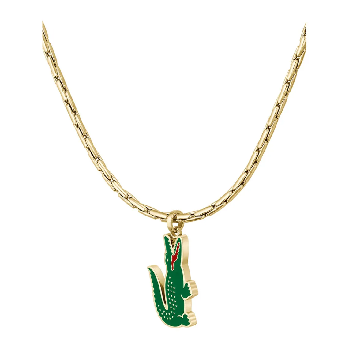 Lacoste Collier Homme Arthor 2040229 - Acier Doré, Vert | Homme Colliers Et Pendentifs