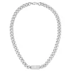 Lacoste Collier Homme Backhand - 2040433 Acier Argent | Homme Colliers Et Pendentifs