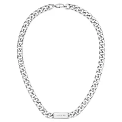 Lacoste Collier Homme Backhand - 2040433 Acier Argent | Homme Colliers Et Pendentifs