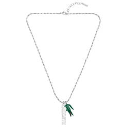 Lacoste Collier Homme Umpire - 2040487 Acier Doré, Vert | Homme Colliers Et Pendentifs