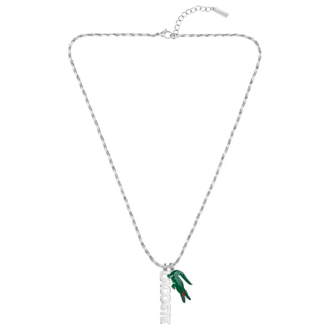 Lacoste Collier Homme Umpire - 2040487 Acier Doré, Vert | Homme Colliers Et Pendentifs