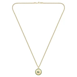 Lacoste Collier Homme Vigor - 2040448 Acier Doré, Vert | Homme Colliers Et Pendentifs