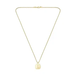 Lacoste Collier Homme Vigor - 2040411 Acier Doré | Homme Colliers Et Pendentifs