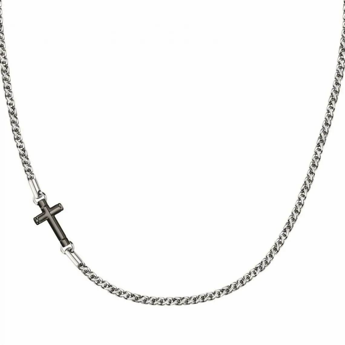 Morellato Bijoux Collier Homme Morellato - SKR61 CROSS Acier Argent | Homme Colliers Et Pendentifs