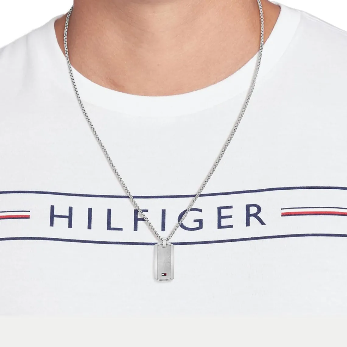 Tommy Hilfiger Bijoux Collier Homme Tommy Hilfiger Jameson - 2790627 Acier Argent | Homme Colliers Et Pendentifs