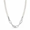 Pandora Collier Link et Perles culture d'eau douce ME | Femme Collier Et Pendentif