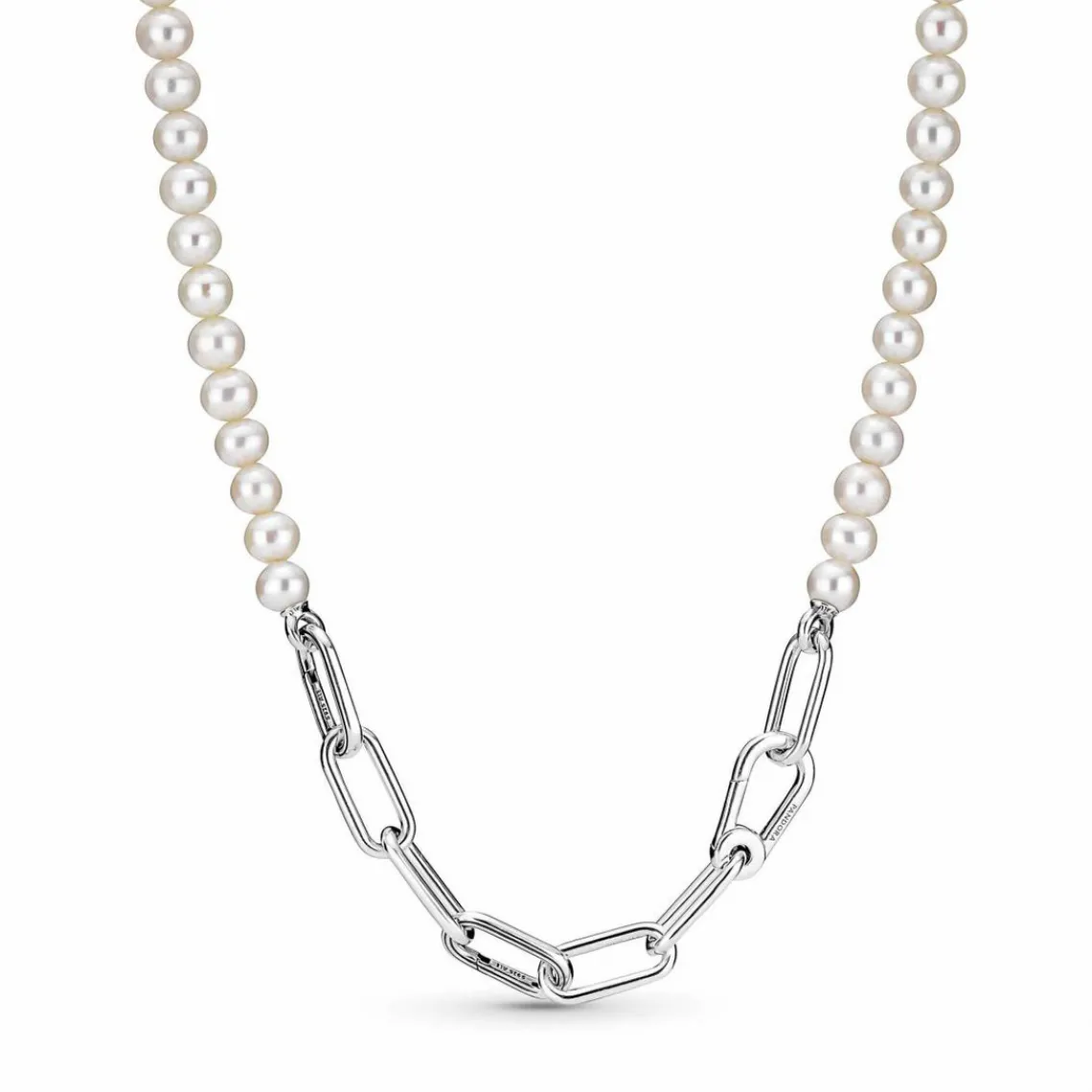 Pandora Collier Link et Perles culture d'eau douce ME | Femme Collier Et Pendentif