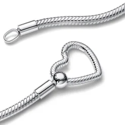 Pandora Collier Maille Serpent Fermoir Cœur | Femme Collier Et Pendentif