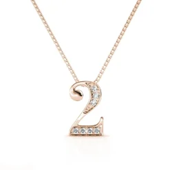 MYC-Paris Collier Number 2 Or Rose | Femme Collier Et Pendentif
