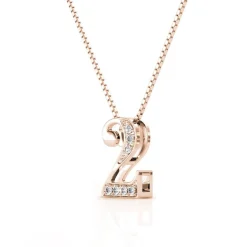 MYC-Paris Collier Number 2 Or Rose | Femme Collier Et Pendentif