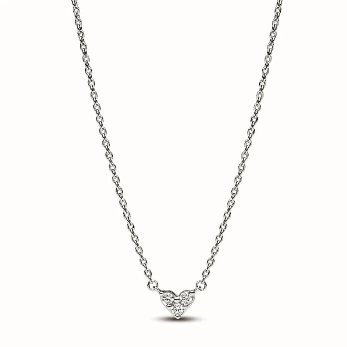 Pandora Collier Timeless - Cœur Trois Pierres en Argent 925/1000 | Femme Collier Et Pendentif