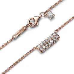 Pandora Collier Timeless - Double Barre Pavée | Femme Collier Et Pendentif
