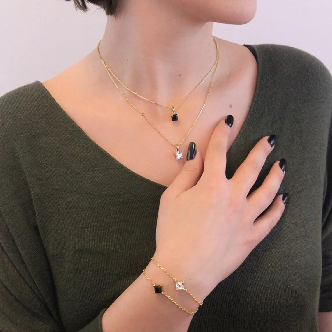MYC-Paris Collier Simple Square Or | Femme Collier Et Pendentif