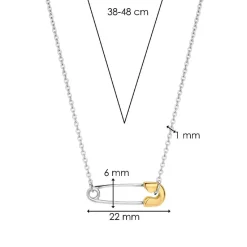 Ti Sento Collier - 34048SY Argent Bicolore Épingle | Femme Collier Et Pendentif