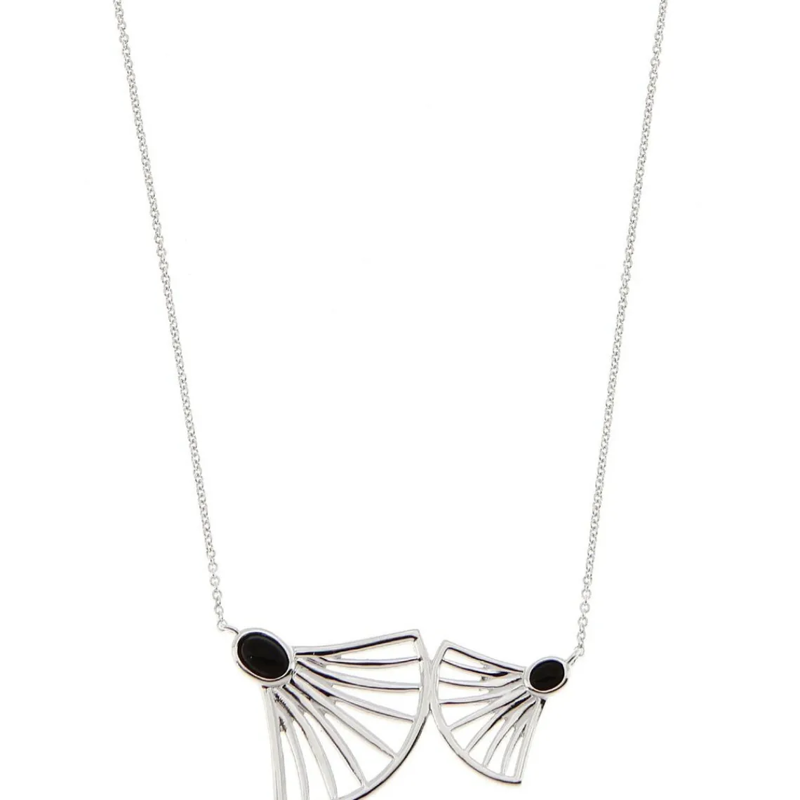 Kosma Paris Collier Arielle Argenté & Onyx Noir | Femme Collier Et Pendentif