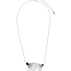 Kosma Paris Collier Arielle Argenté & Onyx Noir | Femme Collier Et Pendentif