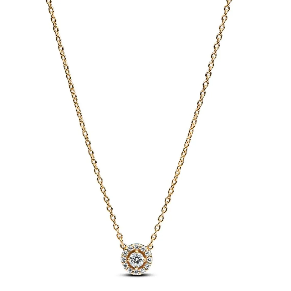 Pandora Collier avec Pendentif Halo Rond Pavé | Femme Collier Et Pendentif