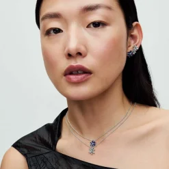 Pandora Collier avec Pendentif Herbier Scintillant Bleu | Femme Collier Et Pendentif