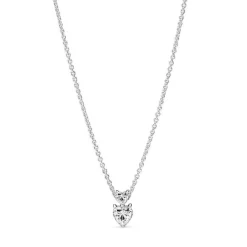 Pandora Collier avec Pendentif Timeless - Double Cœur Scintillant | Femme Collier Et Pendentif