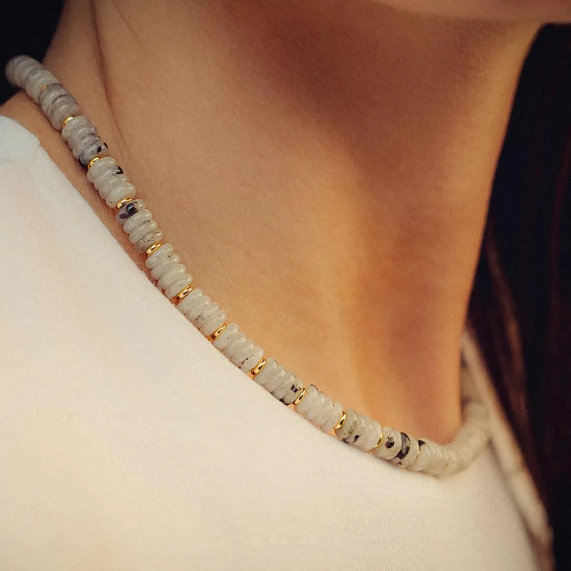 Sloya Collier Blima en pierres Labradorite | Femme Collier Et Pendentif