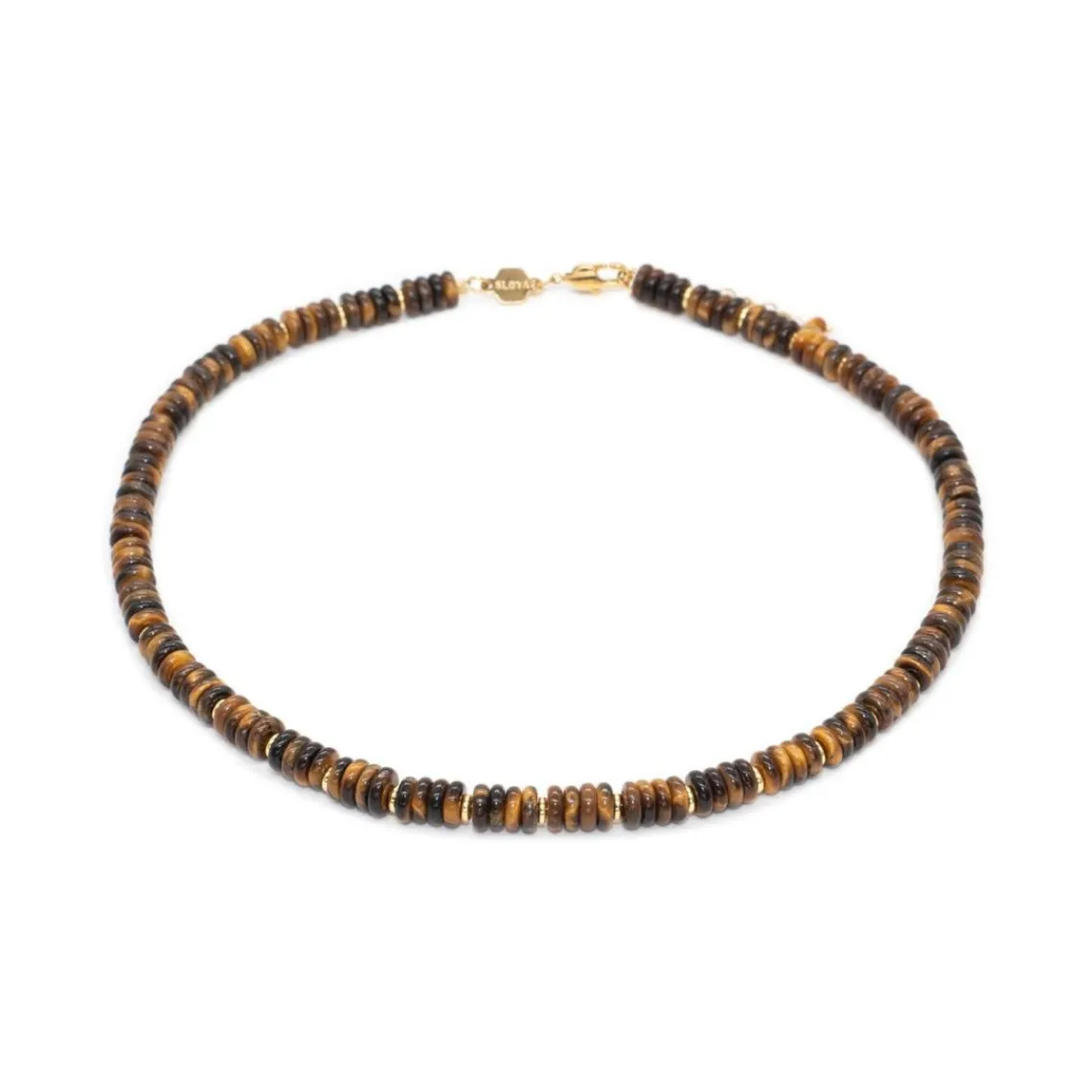 Sloya Collier Blima en pierres Oeil de Tigre | Femme Collier Et Pendentif