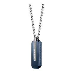 Boss Bijoux Collier Homme avec Pendentif Bleu | Homme Colliers Et Pendentifs