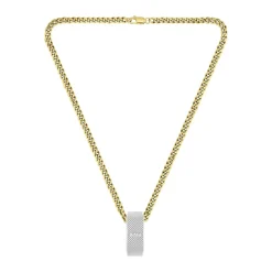 Boss Bijoux Collier Homme en Acier Doré | Homme Colliers Et Pendentifs