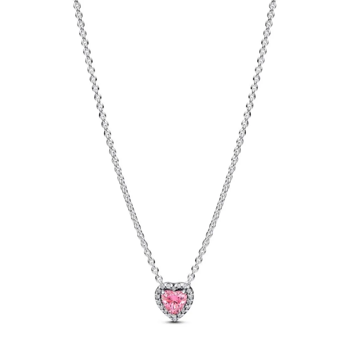 Pandora Collier Cœur Surélevé Rose | Femme Collier Et Pendentif