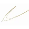 Clyda Bijoux Collier Etincelle Acier Doré 3 Rangs 40/45/47 + 3 cm Et Pavage | Femme Collier Et Pendentif