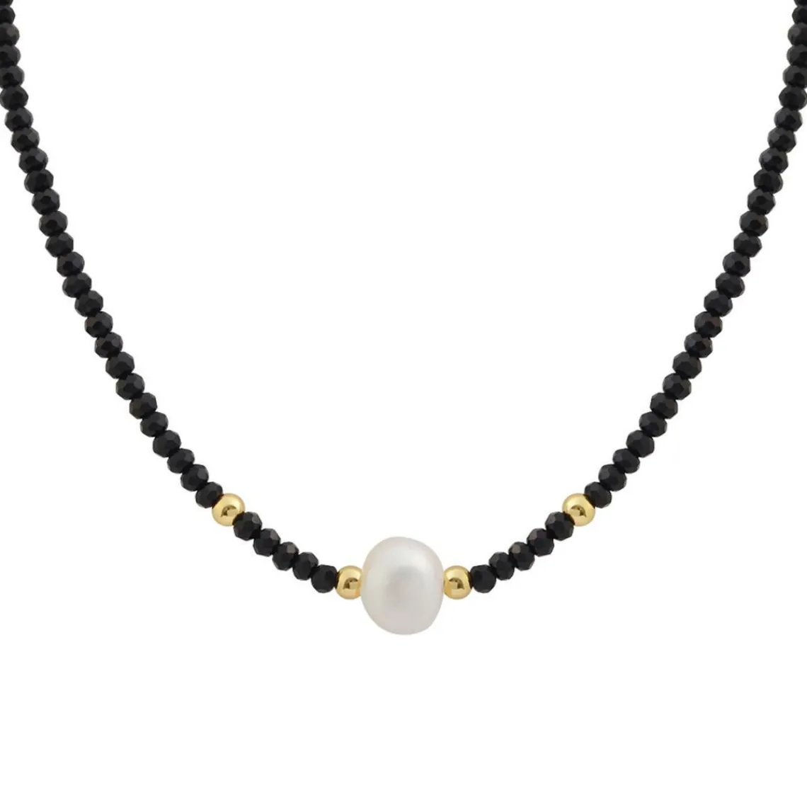 Edforce Collier et pendentif Femme 534-0113-N - Perle noir | Femme Collier Et Pendentif