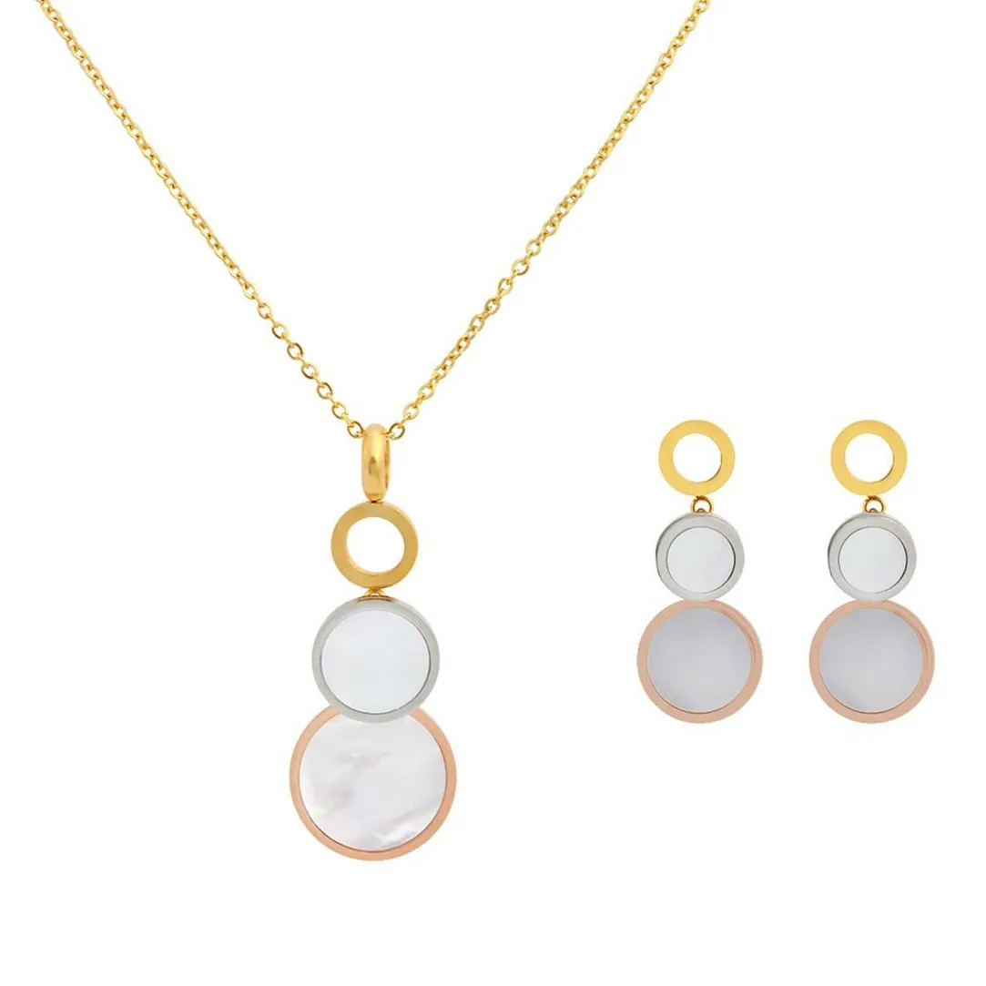 Edforce Collier et pendentif Femme 302-0100-S - Acier Doré | Femme Collier Et Pendentif