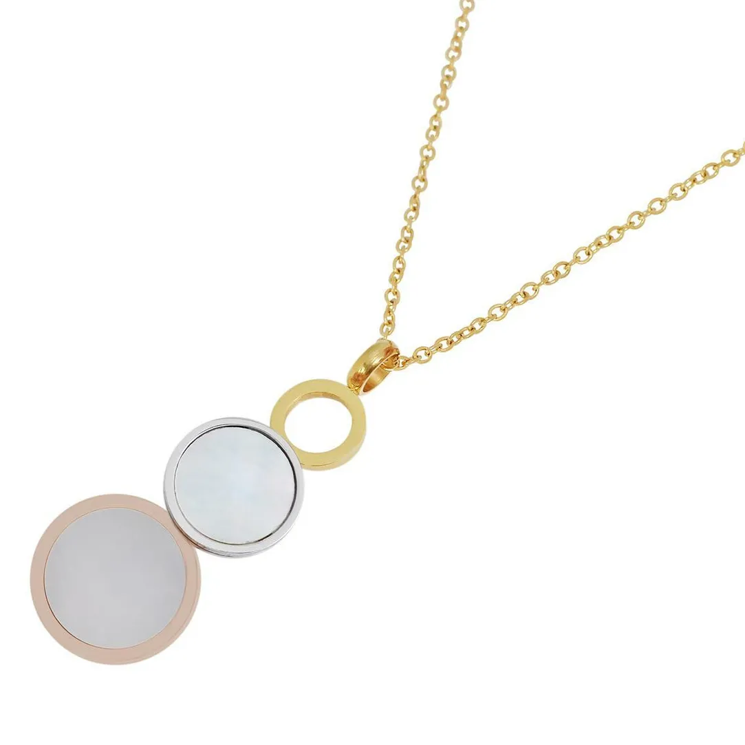 Edforce Collier et pendentif Femme 302-0100-S - Acier Doré | Femme Collier Et Pendentif