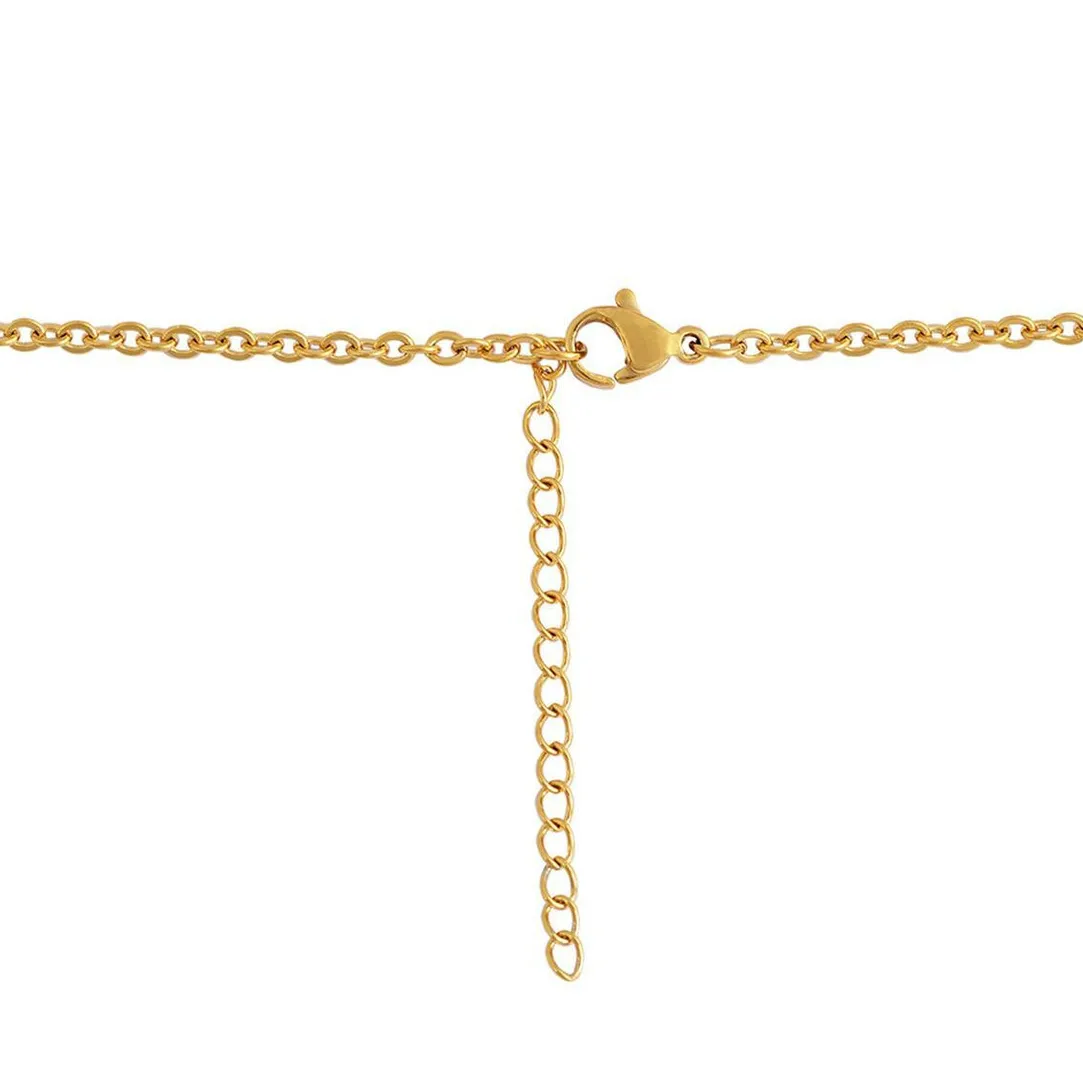 Edforce Collier et pendentif Femme 302-0100-S - Acier Doré | Femme Collier Et Pendentif