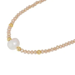 Edforce Collier et pendentif Femme 534-0116-N - Perle Doré | Femme Collier Et Pendentif