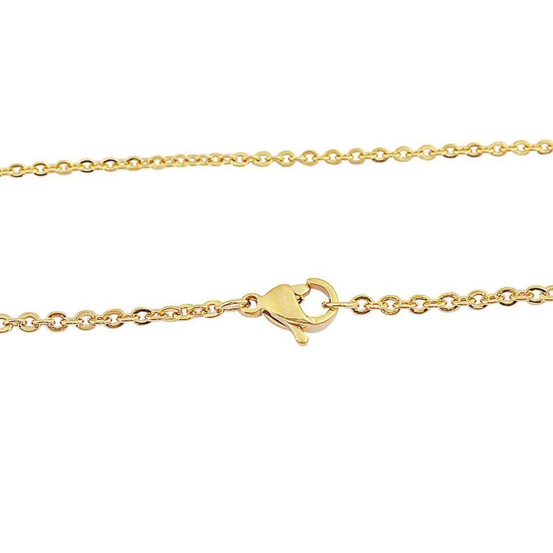 Edforce Collier et pendentif Femme 165-0157-S - Acier Doré | Femme Collier Et Pendentif