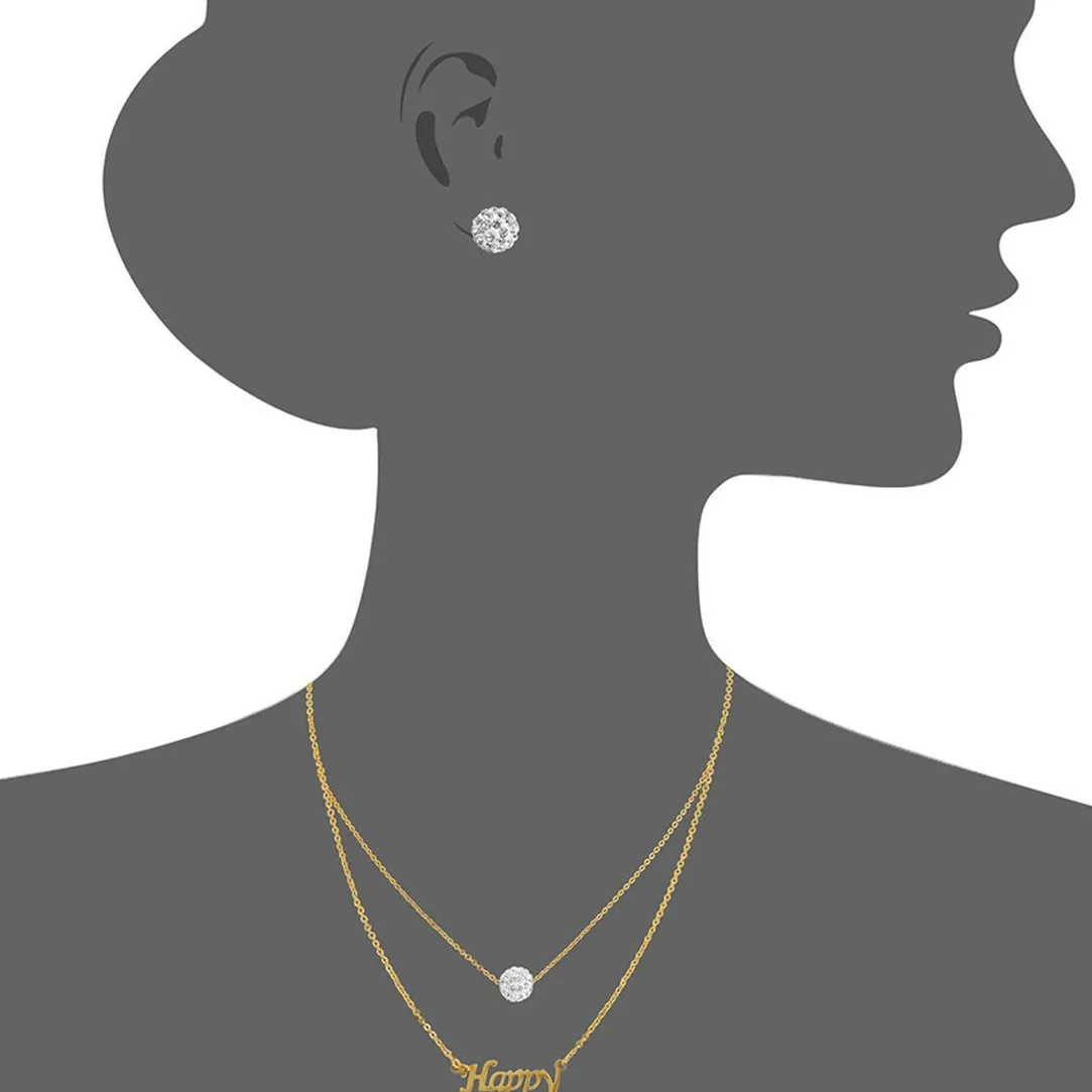 Edforce Collier et pendentif Femme 165-0157-S - Acier Doré | Femme Collier Et Pendentif