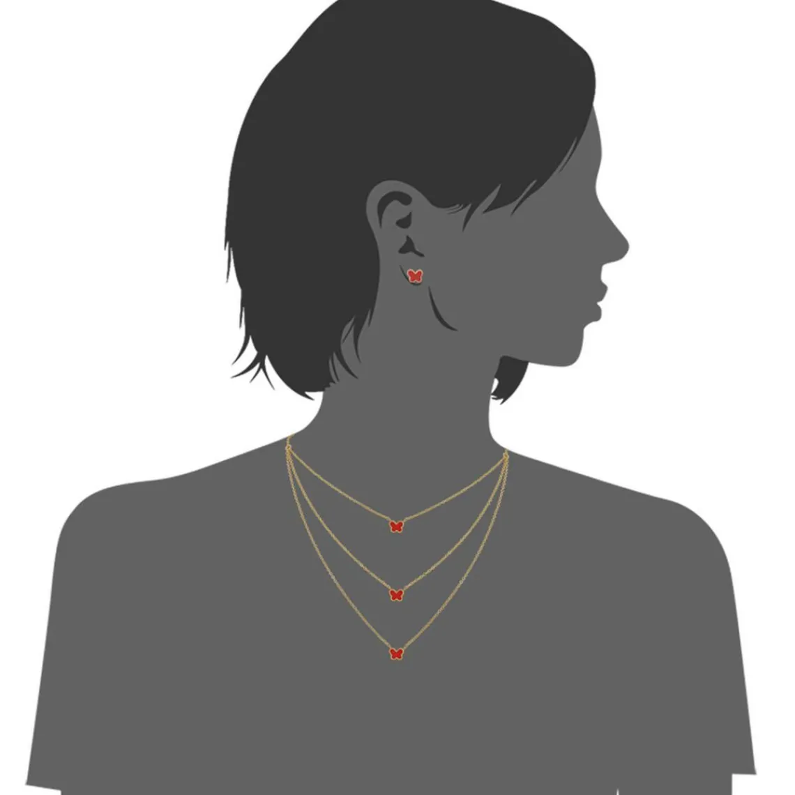 Edforce Collier et pendentif Femme 226-0046-S - Acier Doré | Femme Collier Et Pendentif